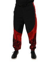 Dolce & Gabbana Black Red Leopard Jogger Sweatpants Pants -   -  Dolce & Gabbana.